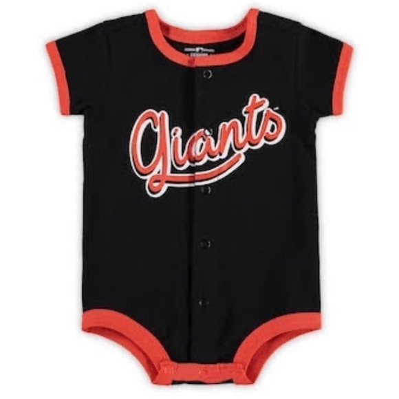 Mlb San Francisco Giants Infant Power Hitter Romper Black 12 mo.s Licensed NWT - Picture 3 of 7
